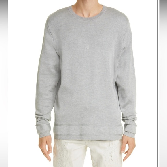 Mens Givenchy Grey Crewneck Sweater sz XL - Picture 1 of 12